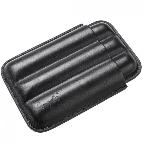 ETUI TRABUC ANGELO TRIPLE BLACK 10CM / 21MM 813090 - PIELE NATURALA