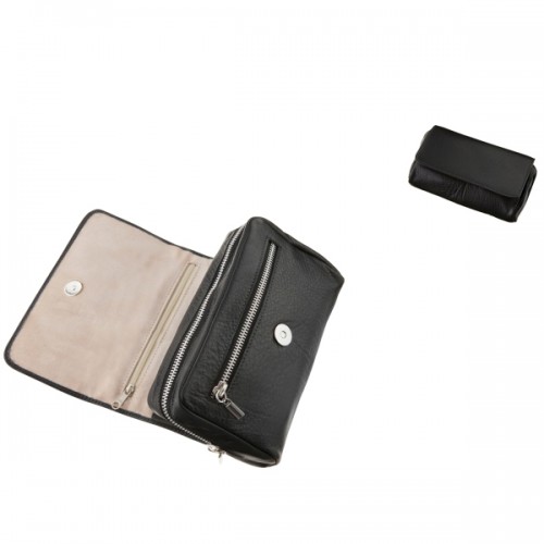 PORTOFEL PENTRU PIPA ANGELO TRIPLE BLACK LEATHER 832070 PORTOFEL PENTRU PIPA ANGELO TRIPLE BLACK LEATHER 832070