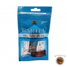 Cartel Slim 120 - filtre pentru rulat tigari 6mm x 15mm cu 50 foite Cartel Brown incluse