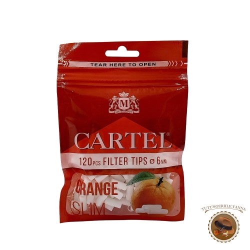 Cartel Slim Orange 120 - filtre pentru rulat tigari 6mm x 15mm cu aroma de portocale Cartel Slim Orange 120 - filtre pentru rulat tigari 6mm x 15mm cu aroma de portocale