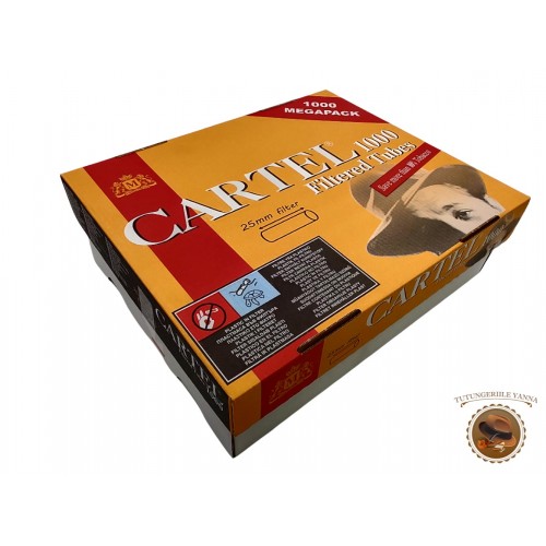 Cartel 25mm 1000 - tuburi tigari pentru injectat tutun Cartel 25mm 1000 - tuburi tigari pentru injectat tutun