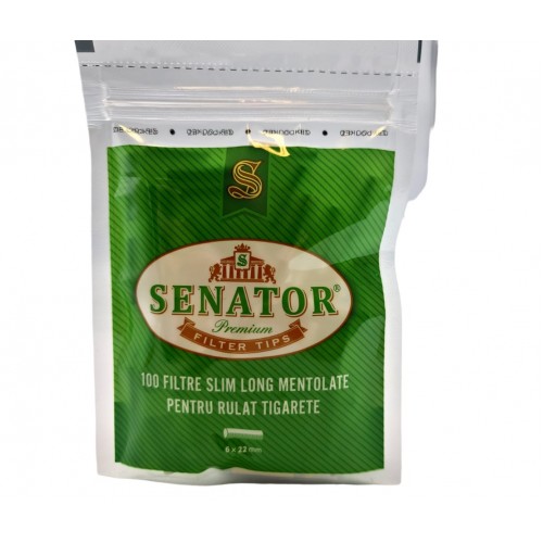 Senator Slim Long Menthol 6/22/100 - Filtre Pentru Rulat Tigari