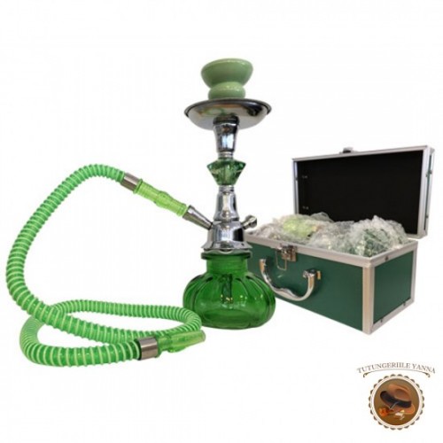 NARGHILEA ZORR GREEN+BOX 27CM 1F 31104