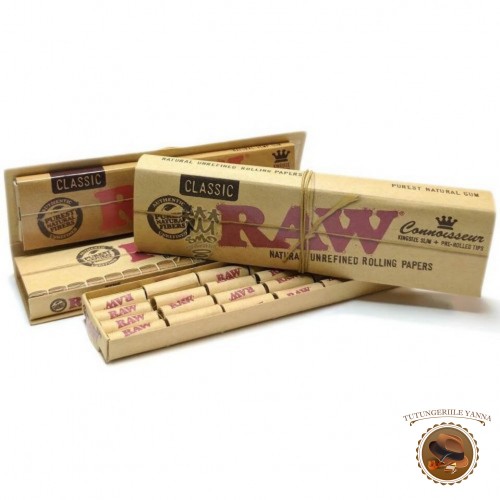 FOITE RULAT TUTUN RAW CONNOISSEUR KINGSIZE SLIM + FILTRE CARTON PRE-RULATE FOITE RULAT TUTUN RAW CONNOISSEUR KINGSIZE SLIM + FILTRE CARTON PRE-RULATE